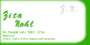 zita mohl business card